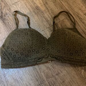 Aerie Olive Lace Bralette
